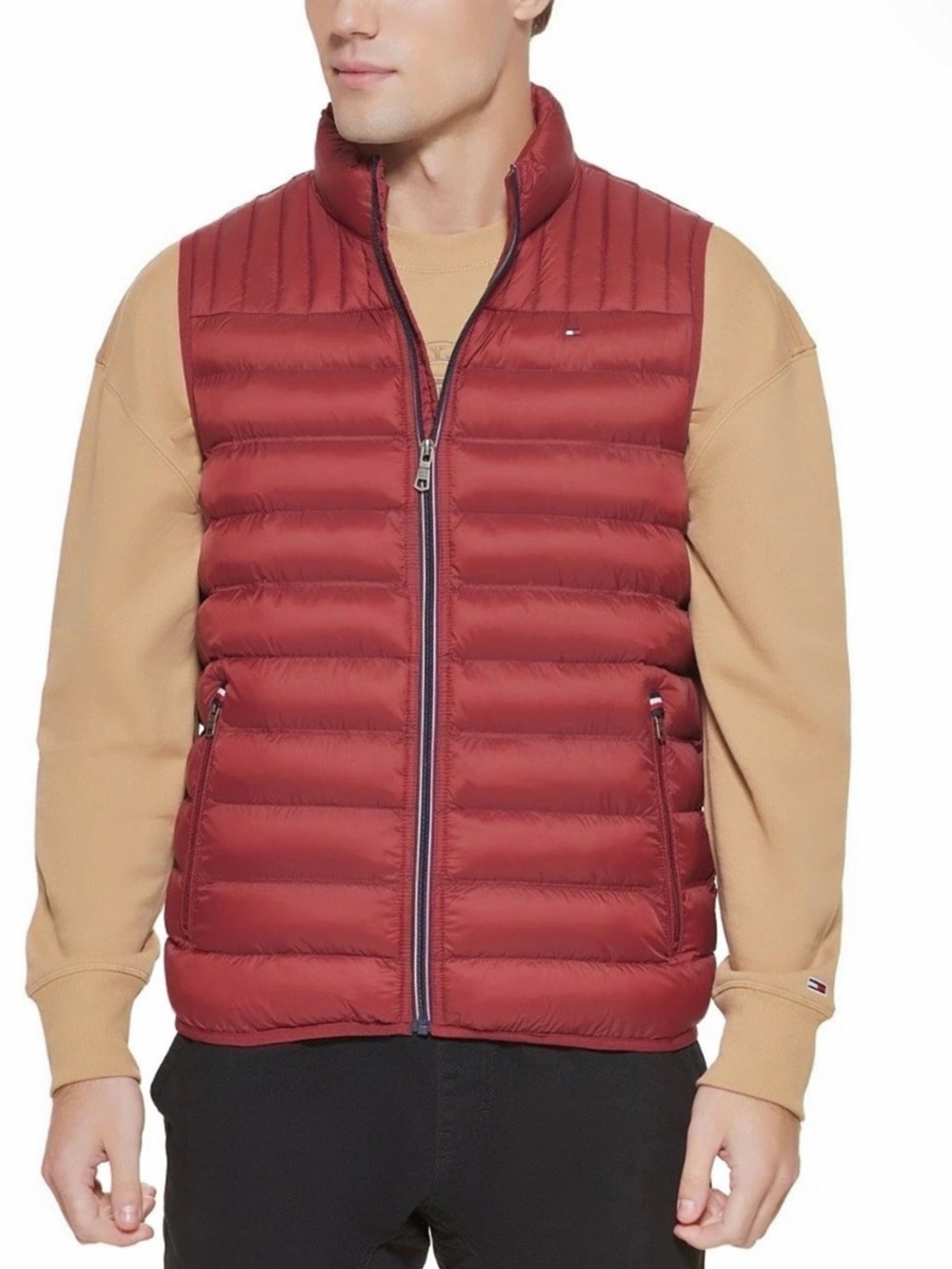 Tommy Hilfiger Packable Down Alternative Puffer Vest Red XL